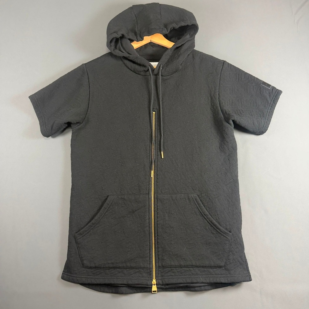 Crooks & Castles Quilted Short Sleeve Jet Size S Polo Shirt Black Size Small